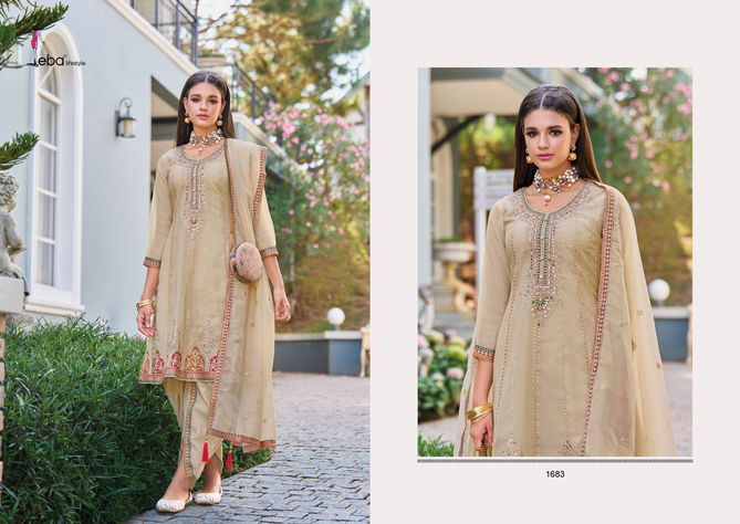 Pink Mirror By Eba Embroidery Organza Wedding Wear Dhoti Readymade Suits Wholesale Shop In Surat